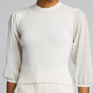Veronica Puff Sleeve Tissue Sweater